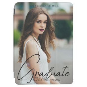 Protection iPad Air Chic Graduate Photo Script tendance 2024 Graduatio