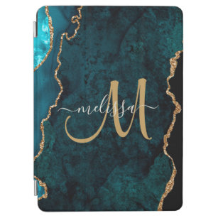 Protection iPad Air Chic Turquoise Gold Parties scintillant Agate Pers
