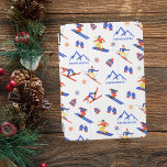 Protection iPad Air Courchevel France Motif de snowboard<br><div class="desc">Un motif de ski hivernal amusant pour la station de ski Courchevel,  France,  Alpes françaises,  Europe. Idée cadeau idéale pour les amateurs de sports d'hiver : ski,  snowboard,  freestyle,  ski de fond,  saut à ski.</div>