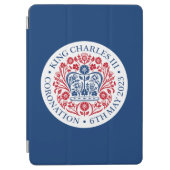 Protection iPad Air Emblème de couronnement du roi Charles III, souven (Devant)