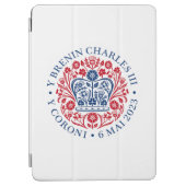 Protection iPad Air Emblème de couronnement du roi Charles III, souven (Devant)