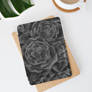 Protection iPad Air Floral est le nouveau Rose noir - aquarelle