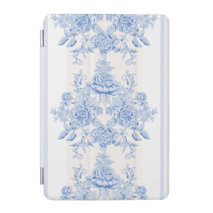 Protection iPad Mini français, shabby chic, vintage, bleu pâle, blanc, 