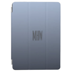 Protection iPad Air Gradient gris bleu couvre le dispositif monographi