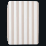 Protection iPad Air Grilles Verticales Bbeige Et Blanc Gratté<br><div class="desc">Grilles verticales - motif rayé beige et blanc.</div>