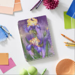 Protection iPad Air Iris Fleurs Irises Printemps<br><div class="desc">Belles Fleurs Iris MIGNED Peinture Design</div>