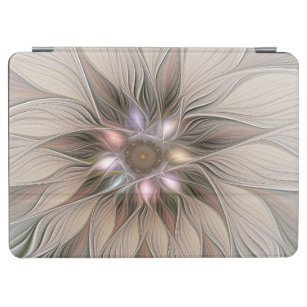 Protection iPad Air Joyeuse Fleur Abstrait Beige Brown Floral Fractal