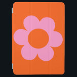 Protection iPad Air La Fleur 01 Retro Floral Orange Pink Preppy Flower<br><div class="desc">Abstract Retro Floral Print - La Fleur - Orange And Pink.</div>
