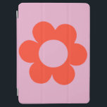 Protection iPad Air La Fleur 02 Flower Print Pink Retro Preppy Floral<br><div class="desc">Abstract Retro Floral Print - La Fleur - Pink and Red / Orange.</div>