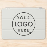 Protection iPad Air Logo d'entreprise | Moderne minimaliste gris profe<br><div class="desc">Un simple modèle d'affaires gris personnalisé dans un style moderne et minimaliste qui peut être facilement mis à jour avec le logo de votre entreprise. Si vous avez besoin d'aide pour personnaliser ce produit,  veuillez me contacter en utilisant le bouton de message et je serai heureux de vous aider.</div>