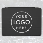 Protection iPad Air Logo Minimaliste<br><div class="desc">A simple custom black business template dans un style minime moderne which can be easily updated with your logo company. If you need any help personalizing this product,  please contact me using the message button below and I'll be happy to help.</div>