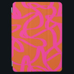 Protection iPad Air Mi-Siècle Abstrait Moderne Lignes Orange Et Rose<br><div class="desc">Brosses Abstraites - Formes abstraites en orange brûlé et rose chaud.</div>
