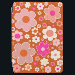 Protection iPad Air Motif Fleur Rétro En Orange Peach Rose Floral<br><div class="desc">Fleurs colorées rétro : art floral - tons chauds - arrière - plan orange brûlé et pêche,  rose,  orange,  blanc et jaune fleurs.</div>
