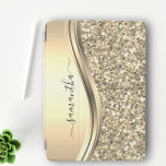 Protection iPad Air Nom manuscrit Glam Silver Metal Parties scintillan<br><div class="desc">Le design est une photo et les coques ne sont pas faits avec de la parties scintillant, des paillettes, des métaux ou des bois. Cette conception est également disponible sur d'autres modèles. Vous pouvez également transférer cette conception à un autre produit. Aucune parties scintillant réelle n'a été utilisée pour fabriquer...</div>