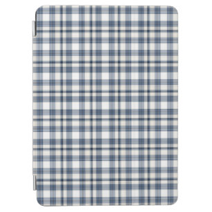 Protection iPad Air Plaid blanc bleu 1