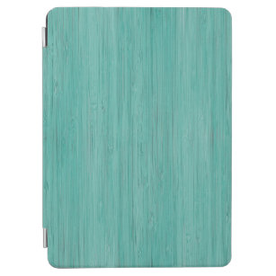Protection iPad Air Regard du bois en bambou bleu vert de grain