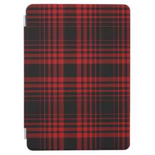 Protection iPad Air Rouge et noir tartan plaid écossais patte transpar
