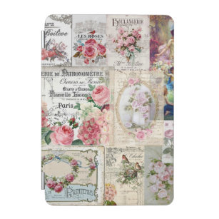 Protection iPad Mini Shabby collage chic, pays victorien, découpage, b