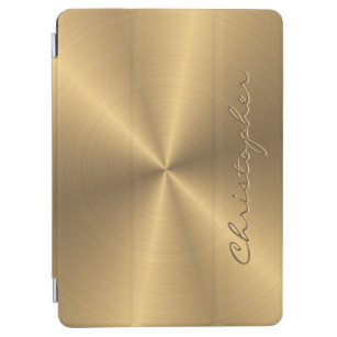 Protection iPad Air Texture radiale métallique personnalisée d'or