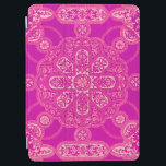 Protection iPad Air Unique Motif rose violet rose clair<br><div class="desc">Cette belle couverture colorée en ipad ravira votre journée !</div>