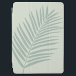 Protection iPad Air Vert feuille de palme tropicale<br><div class="desc">Illustration de feuille de palme tropicale - Vert sage.</div>