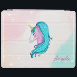 Protection iPad Aquarelle adorable Unicorne Magique Stars Ombre<br><div class="desc">Adorable licorne magique. Un design élégant et sophistiqué.</div>