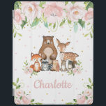 Protection iPad Cute Bois Animaux Pastel Blush Rose Floral<br><div class="desc">c) Le Happy Cat Studio</div>