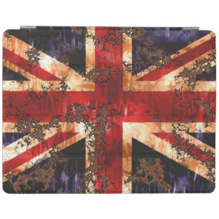 Protection iPad Drapeau du Royaume-Uni patriotique rouillé