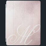 Protection iPad Elégance or rose ⎥ couverture iPad Monogram<br><div class="desc">Arrière - plan en or rose brillant métallique avec monogramme de script élégant personnalisé qui peut être personnalisé avec votre propre lettre et look merveilleux dans toutes les variations. Si vous désirez du monogramme dans d'autres polices spéciales, n'hésitez pas à me contacter par l'intermédiaire de mon magasin pour une personnalisation...</div>