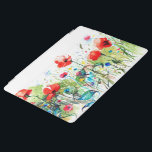 Protection iPad Fleurs colorées Aquarelle Illustration<br><div class="desc">Illustration de l'aquarelle des fleurs abstraites cool colorées.</div>