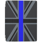 Protection iPad Ligne Bleue Mince Design Union Jack (Devant)