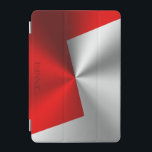 Protection iPad Mini Arrière - plan métallique rouge et argent<br><div class="desc">Arrière - plan géométrique rouge et argent,  look métallique avec un arrière - plan personnalisable.</div>