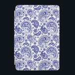 Protection iPad Mini Bleu et blanc Vintage Paisley Motif<br><div class="desc">Motif Paisley vintage bleu marine et blanc.</div>