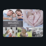 Protection iPad Mini Bloc de tableau de montage photo de famille<br><div class="desc">Protégez votre coque de tablette et choisissez vos photos préférées pour couvrir ce design. Customisez facilement les images, nom de famille.Profitez de déposer le coque de la tablette avec des photos de moments spéciaux avec famille, enfants, animaux de compagnie, mariage, fiançailles, grands-parents et plus encore. Le tableau ajoute un aspect...</div>