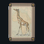 Protection iPad Mini Carte de l'Afrique et une girafe<br><div class="desc">Cette oeuvre d'art plaira à tout voyageur et amoureux des animaux du monde entier. L'arrière - plan représente la carte de l'Afrique et il y a une photo d'une girafe au-dessus. Dans cette image,  les bordures en font une pièce d'art décorative parfaite.</div>