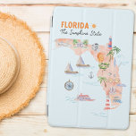 Protection iPad Mini Carte de l'état de la Californie<br><div class="desc">Embrassez les vibes de Floride avec notre carte d'aquarelle iPad Mini Cover! Doté d'une police de caractères stylisée Sunshine State,  il est un accessoire chic pour les Floridiens et les passionnés de voyages.</div>