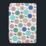 Protection iPad Mini Chanter Bird et Mandala Folk Art Motif<br><div class="desc">Coloré,  fantaisiste motif d'art folklorique avec chants d'oiseaux et mandalas.</div>