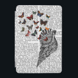 Protection iPad Mini Coquille de conque et papillons 2<br><div class="desc">Animaux et nature</div>