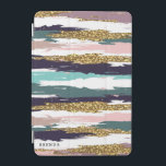 Protection iPad Mini Couleurs muettes rayures désordonnées motif<br><div class="desc">Couleurs bouchées Aquarelles abstraites rayures brouillées motif. monogramme facultatif.</div>