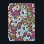 PROTECTION iPad MINI DATES<br><div class="desc">Joli design artistique de fleurs marguerites blanches.</div>