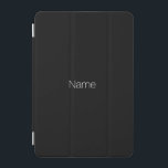 Protection iPad Mini Élégant minimaliste noir nom personnalisé monogram<br><div class="desc">Élégant minimaliste noir nom personnalisé monogramme iPad mini Couvercle</div>