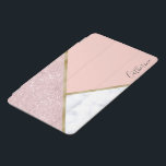 Protection iPad Mini Elégante parties scintillant en or rose géométriqu<br><div class="desc">Design géométrique élégant avec parties scintillant en or rose,  or et marbre blanc.</div>