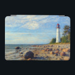 Protection iPad Mini Épaisseur Vormsi<br><div class="desc">Cette oeuvre illustre la force tranquille et la présence intemporelle de Vormsi, une petite île estonienne dans la mer Baltique. Au centre se dresse le phare de Saxby — non pas comme un symbole de grandeur, mais comme un guide calme et régulier entouré d'un silence côtier. La composition s'appuie sur...</div>