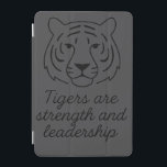 Protection iPad Mini Esprit tigre : Force et leadership<br><div class="desc">Un tigre audacieux représentant la force et le leadership,  parfait pour ceux qui dirigent avec courage.</div>