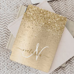 Protection iPad Mini Faux Gold brossé Parties scintillant métallique Im<br><div class="desc">Personnalisez facilement ce design chic et branché de couverture ipad avec une jolie parties scintillant dorée brillante sur un arrière - plan métallique brossé en or.</div>