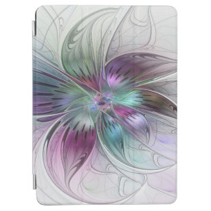 Protection iPad Air Fleur Abstraite colorée Art moderne floral fractal