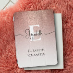 Protection iPad Mini Girly Glam Rose Gold Parties scintillant Élégant M<br><div class="desc">Élévez votre iPad Air avec notre Girly Glam Rose Gold Parties scintillant Élégant Monogramme Nom iPad Air Cover! Doté d'une étonnante parties scintillant en or rose à la texture de transition blanche, cette couverture ajoute une touche de glamour à votre appareil. Personnalisez-le avec votre monogramme en texte blanc gras et...</div>