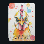 Protection iPad Mini Gras & Coloré Poulet Art Whimsical Ferme Amusante<br><div class="desc">Apportez de l'énergie vibrante à votre espace avec ce poulet excentrique! Avec un gros plan,  cette pièce déborde de couleurs vives et d'expression artistique. L’arrière - plan fantaisiste des cercles multicolores met en valeur les détails audacieux des plumes et des traits faciaux du poulet.</div>
