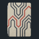 Protection iPad Mini Lignes graphiques orange et bleu<br><div class="desc">Des lignes graphiques orange et bleu traversent cette pièce de Chariklia Zarris. La ligne orange traverse la majeure partie du travail,  tandis que les lignes bleues ont un motif discernable. Achetez la vôtre dès aujourd'hui !</div>