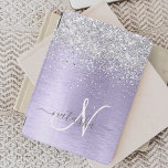 Protection iPad Mini Métal brossé violet Parties scintillant d'argent N<br><div class="desc">Personnalisez facilement ce design chic et branché de couverture ipad avec une jolie parties scintillant brillante en argent sur un arrière - plan métallique brossé violet.</div>